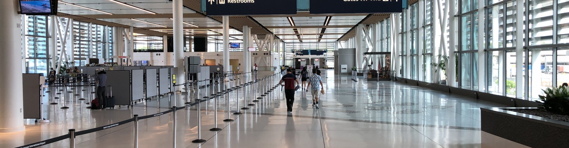 Sunset view from a Daniel K. Inouye Airport hotel balcony