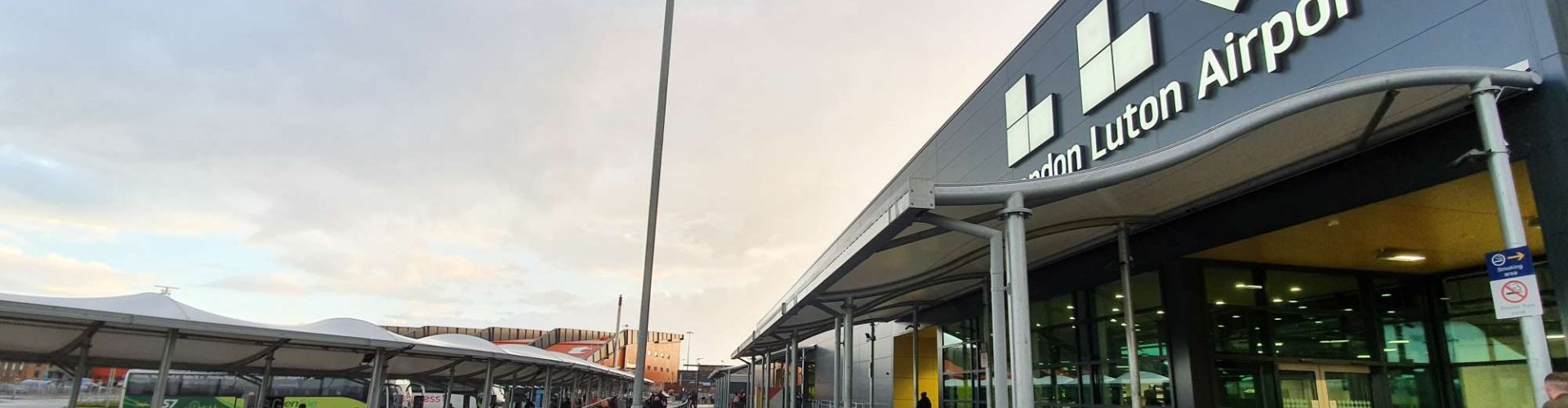 Sunset view over Luton Airport area