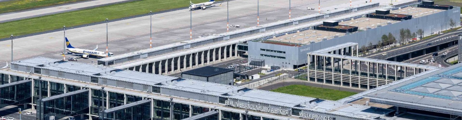 Berlin city view near airport hotel