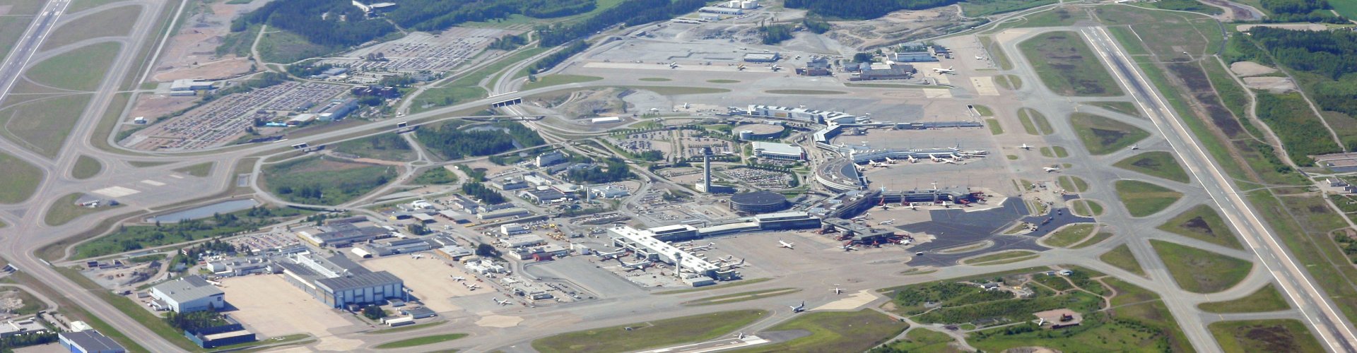Evening view of Arlanda Airport, SE surroundings
