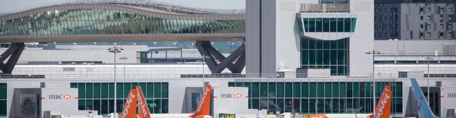 Arrivals hall at Gatwick Airport, UK