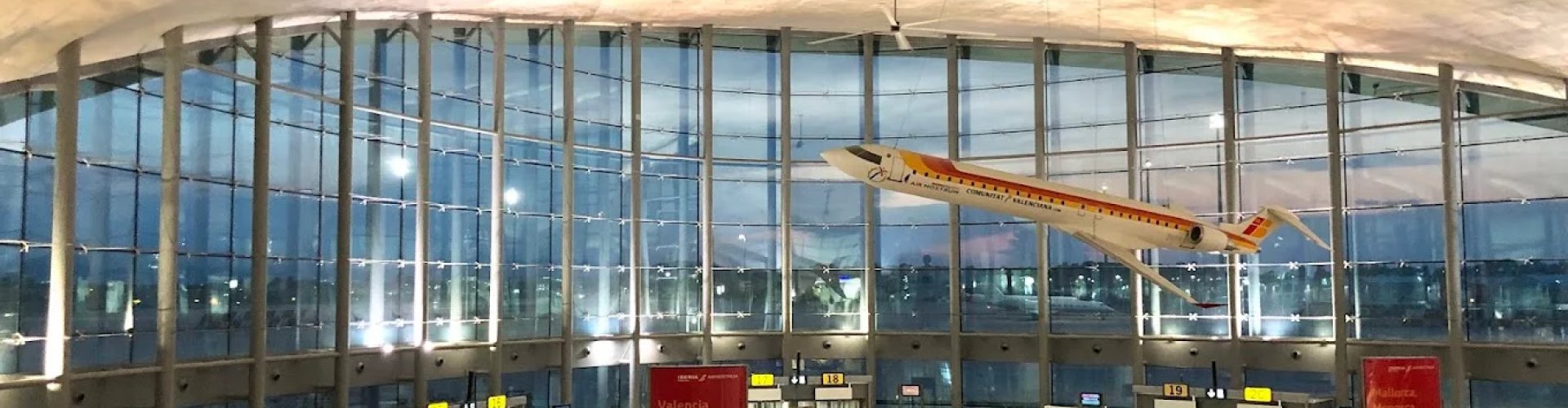 Valencia cityscape from airport vicinity