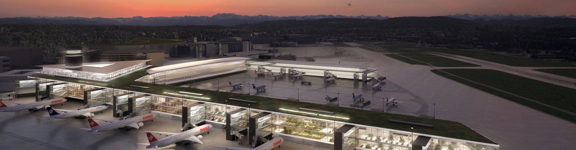 Arrivals hall at Zurich Airport, CH