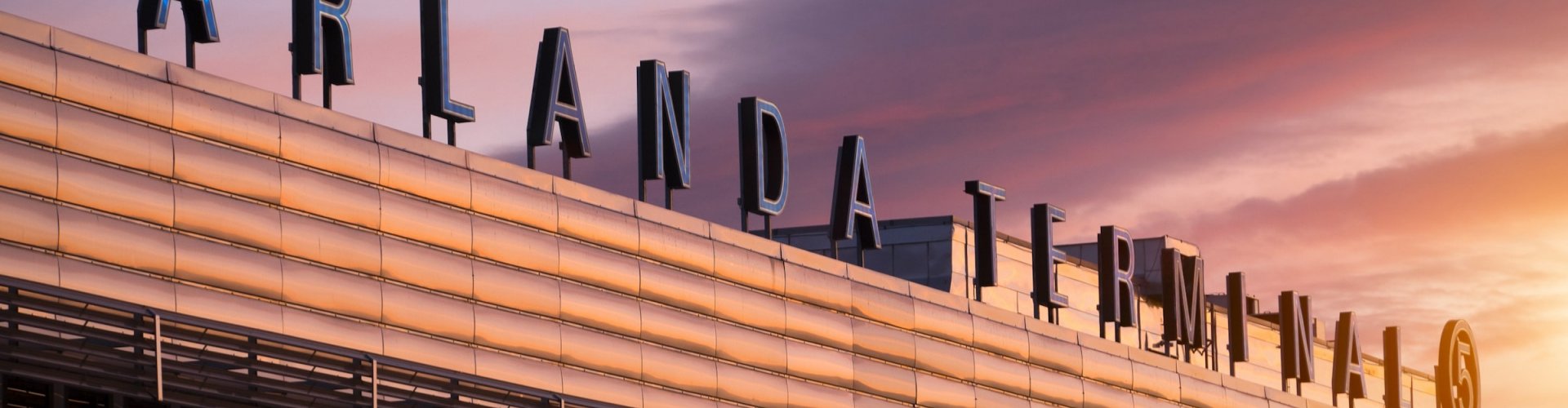 View of Arlanda Airport with hotel nearby