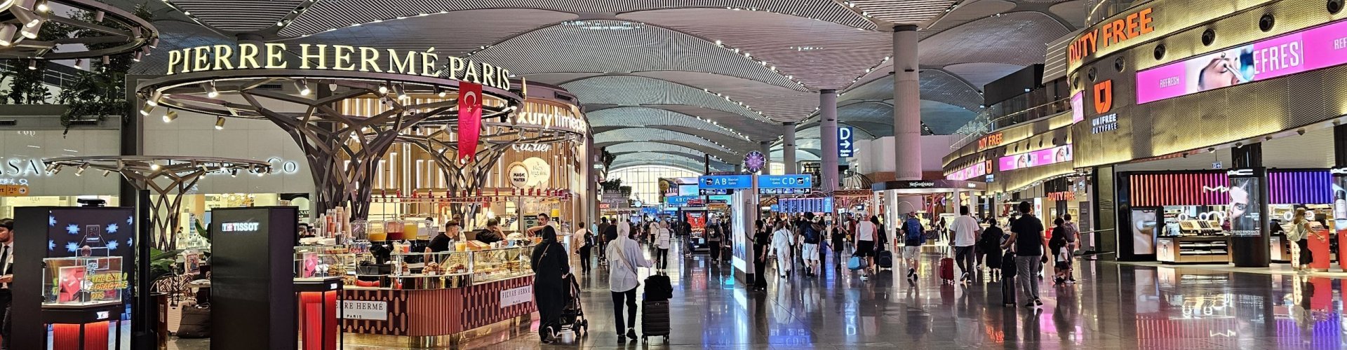 Sunset view of Istanbul Airport surroundings