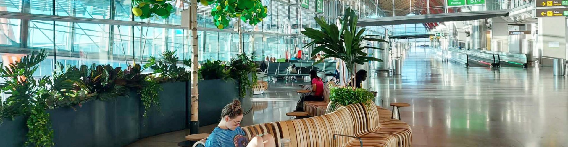 Madrid cityscape near Barajas Airport